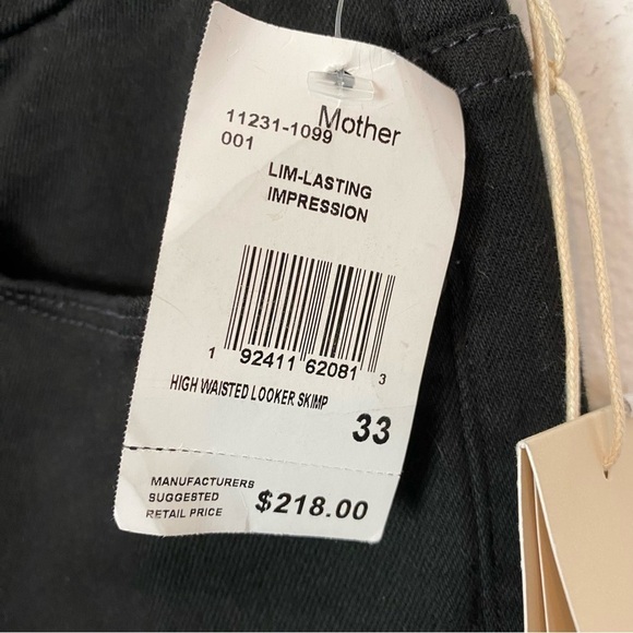 Mother The High Waisted Looker Skimp in Lasting Impression Black - Picture 8 of 8